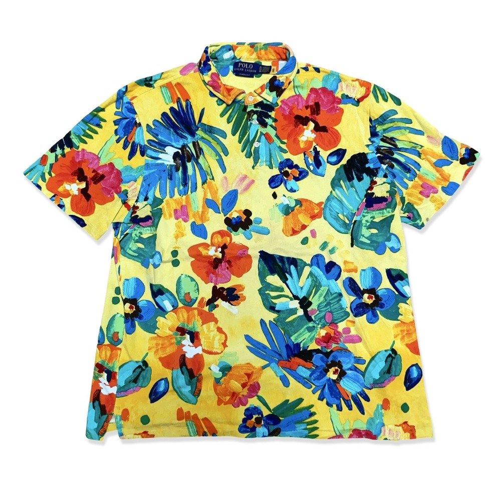 Polo Ralph Lauren Polo Shirt XL Classic Fit Floral Hawaiian Aloha Mens